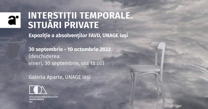Expoziție a absolvenților FAVD, UNAGE Iași „Interstiții temporale. Situări private” @ Galeria Aparte, UNAGE Iași