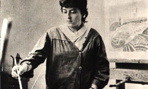 Simona Vasiliu Chintilă în atelier, 1962