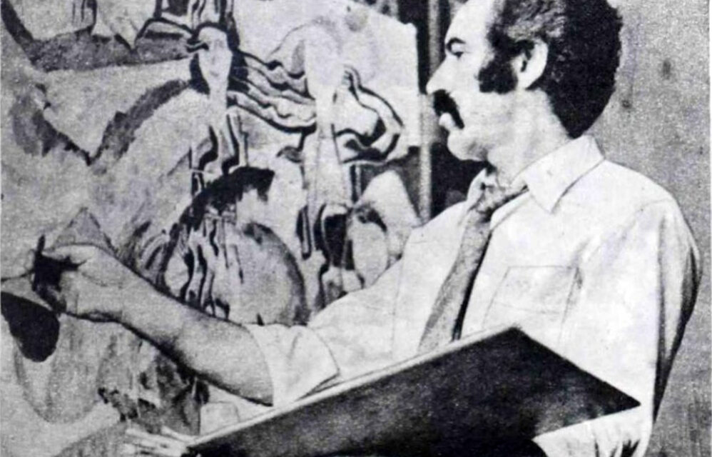 Ion Minoiu în atelier, 1972