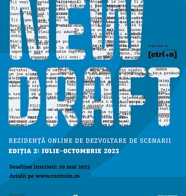 Start pentru înscrierile la a doua ediție New Draft. Asociația Control N caută autori de scenarii de film din România