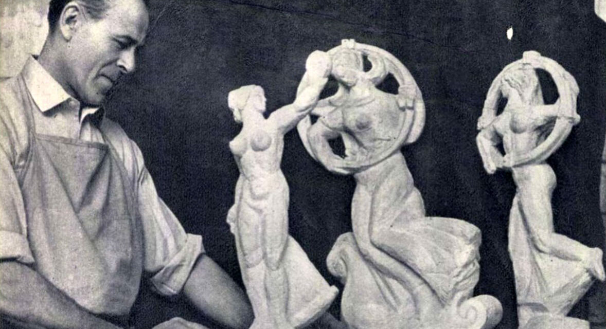 Cristea Grosu cu lucrarea „Roza vînturilor”, 1963