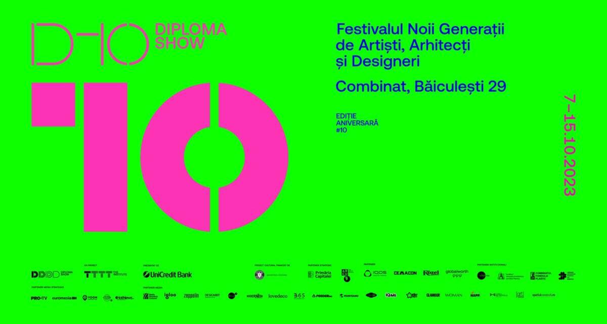 DIPLOMA Show 2023, ediția a X-a: 130 de lucrări prezentate publicului larg la Combinatul Fondului Plastic și o expunere unică de artiști din edițiile anterioare, în 10 locuri inedite din Capitală