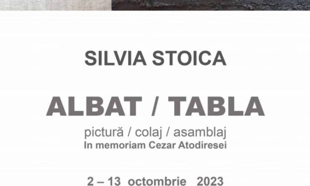 Expoziție personală Silvia Stoica, ”ALBAT / TABLA”, in memoriam Cezar Atodiresei @ Centrul Artelor Vizuale, Căminul Artei, București