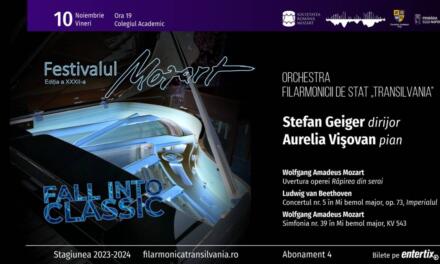Fall into Classic – Festivalul Mozart, concert de deschidere, 10 noiembrie 2023, ora 19.00, Colegiul Academic, dirijor Stefan Geiger