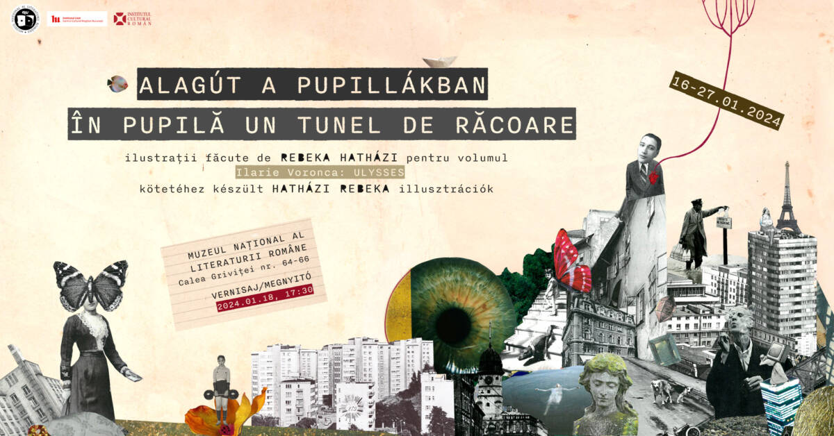 Expoziție de ilustrații de carte realizate de HATHÁZI Rebeka pentru cartea lui Ilarie VORONCA: Ulysses @ Muzeul Național al Literaturii Române