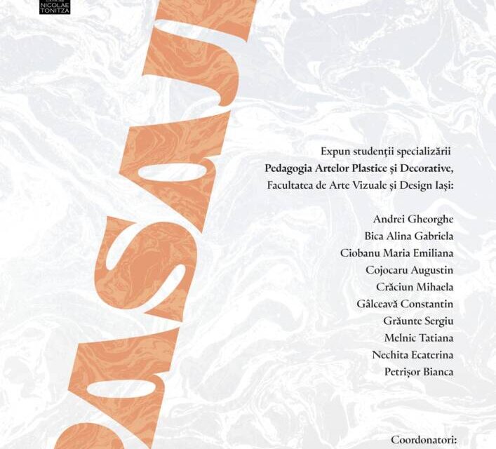 Expoziția „Pasaje” a studenților specializării Pedagogia Artelor Plastice și Decorative, din cadrul Facultății de Arte Vizuale și Design Iași – UNAGE Iași @ Galeria de Artă “N. Tonitza”, Iași