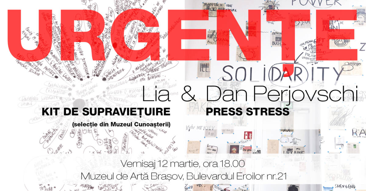 Expoziție: Lia și Dan Perjovschi într-un dublu solo show la Muzeul de Artă Brașov