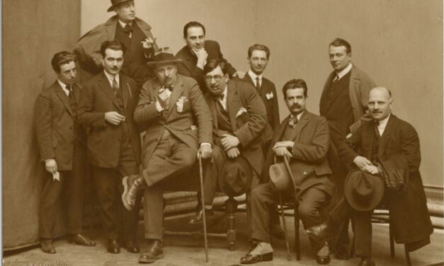 Ion Minulescu și membrii Salonului Oficial: Jean Alexandru Steriadi, Ion Theodorescu-Sion, Frederic Stork, Ion Jalea, Marius Bunescu, Kimon Loghi, Ipolit Strâmbu, Cornel Medrea și alții
