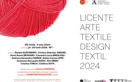 Expoziția „Licențe Arte Textile – Design Textil 2024” @ la parterul Universității de Arhitectură și Urbanism „Ion Mincu”, București
