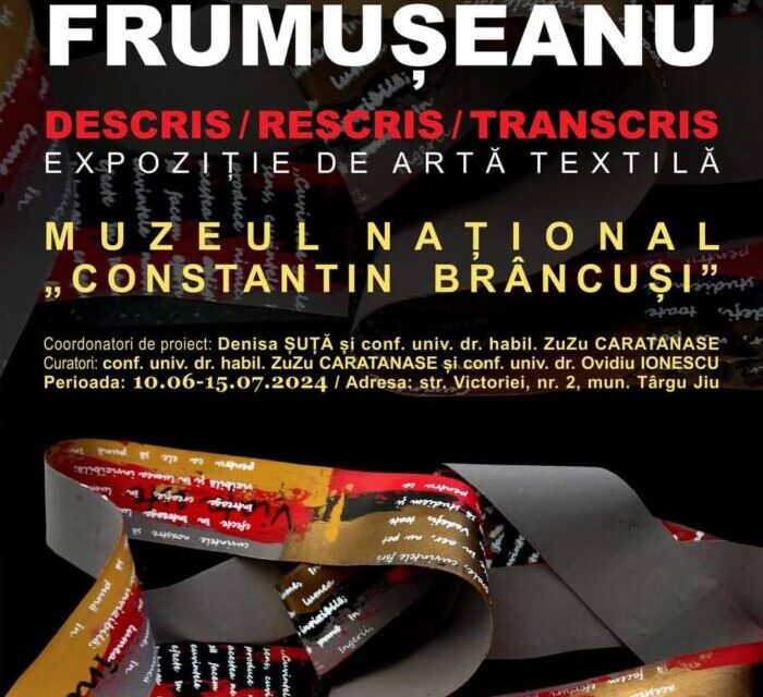 Expoziție de artӑ textilӑ Daniela Frumușeanu „Descris. Rescris. Transcris” @ Muzeul Național „Constantin Brâncuși”, Târgu Jiu
