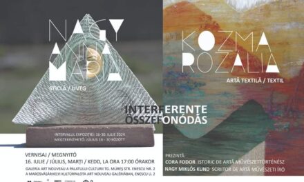 Expoziție „Interferențe”: Nagy Anna Maria – sticlă și Kozma Rozalia – artă textilă @ Galeria Art Nouveau din Târgu Mureș