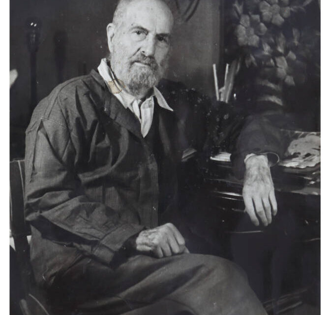 Theodor Pallady în atelier, cca. 1955
