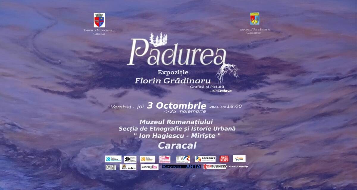 Expoziție de grafică și pictură Florin Grădinaru la Muzeul Romanațiului Caracal –  Conacul „Hagiescu Miriște”