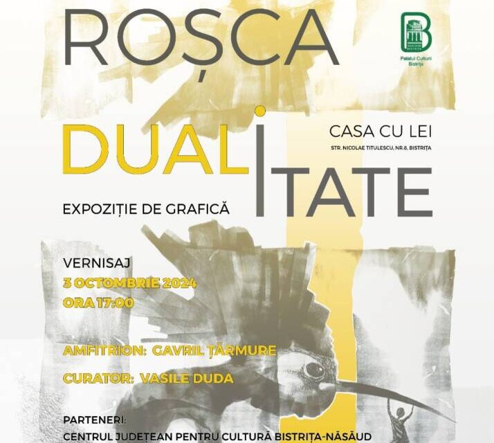 Expoziție de grafică Ruslan Roșca „Dualitate” @ Casa cu Lei din Bistrița