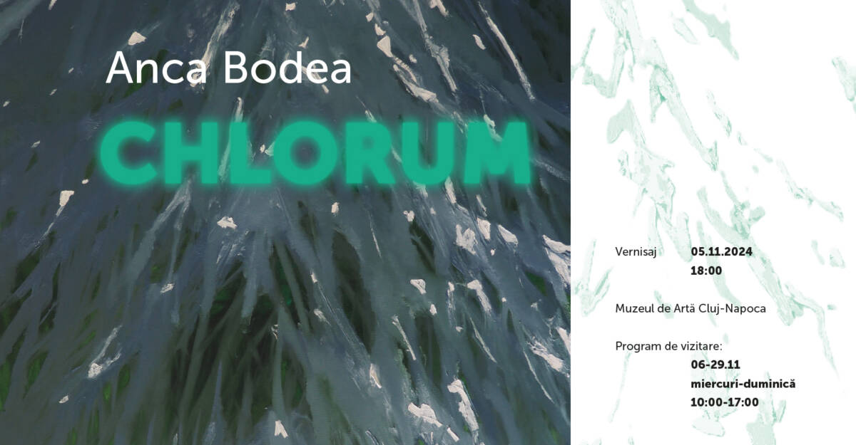 Expoziție personală Anca Bodea „Chlorum” @ Muzeul de Artă Cluj-Napoca