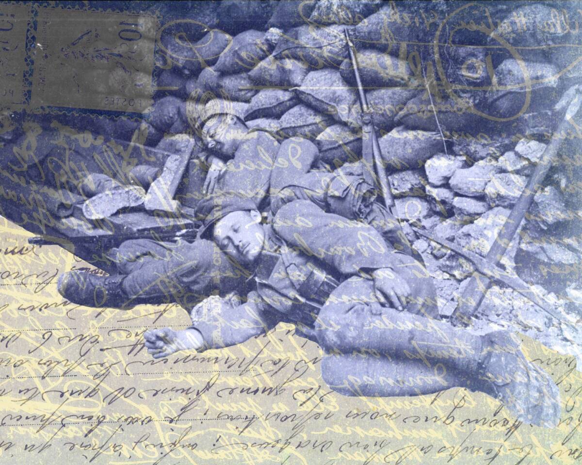 Renée Renard_ Schuster - Oră de somn în adăpost, linia de tragere pe frontul italian la San–Martino, 1915