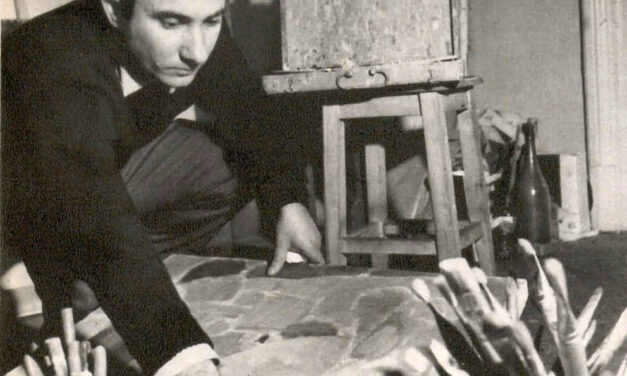 Vasile Grigore în atelier, 1969