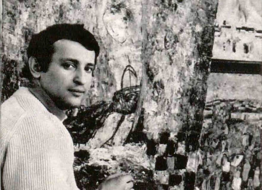 Dimitrie Găvrilean în atelier, 1969