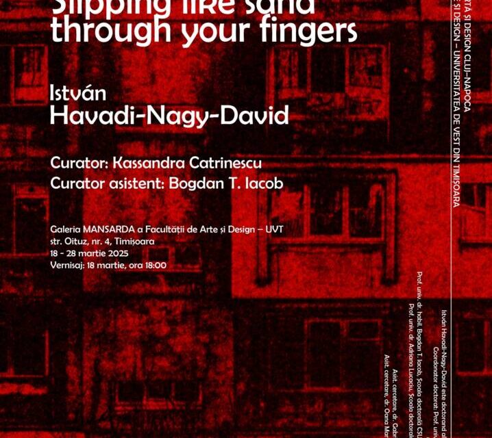 Expoziție personală de fotografie Istvan Havadi-Nagy-David „Slipping like sand through fingers” @ Galeria Mansarda, Facultatea de Arte si Design – UVT