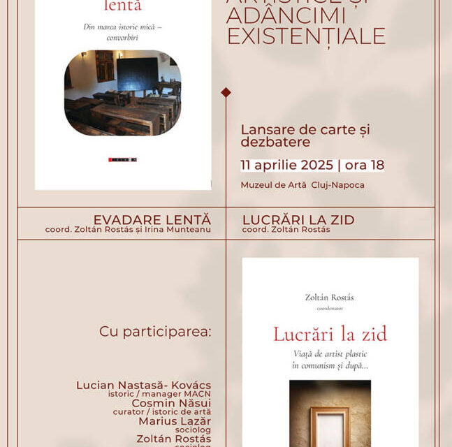 Lansare de carte și dezbatere „Între culmi artistice și adâncimi existențiale” @ Muzeul de Artă Cluj-Napoca