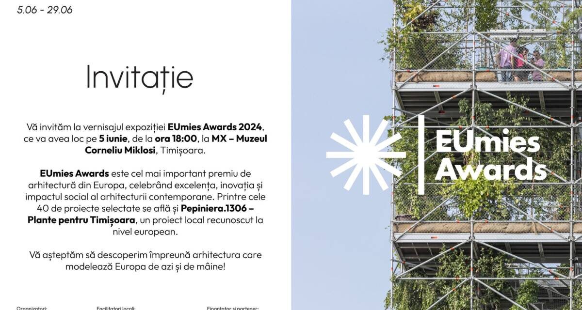Expoziție „EUmies Awards 2024” @ MX – Muzeul Corneliu Miklosi, Timișoara