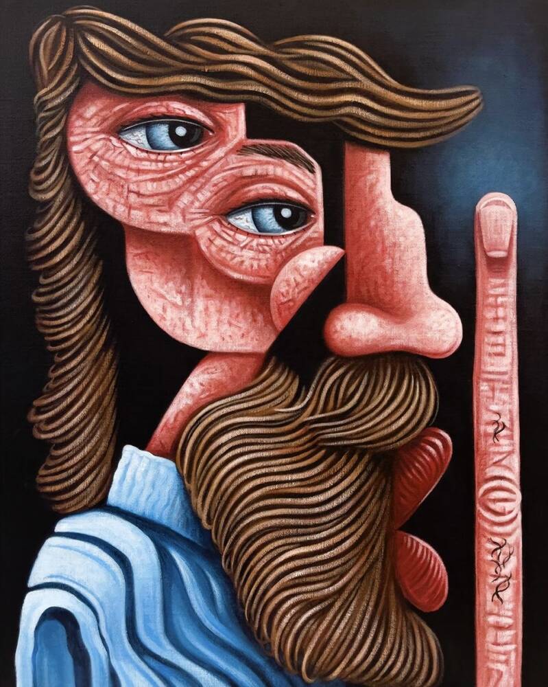 The One Thing, Robert Pokorny, acrilic pe pânză de in, 50,8X63,5 cm, 2025