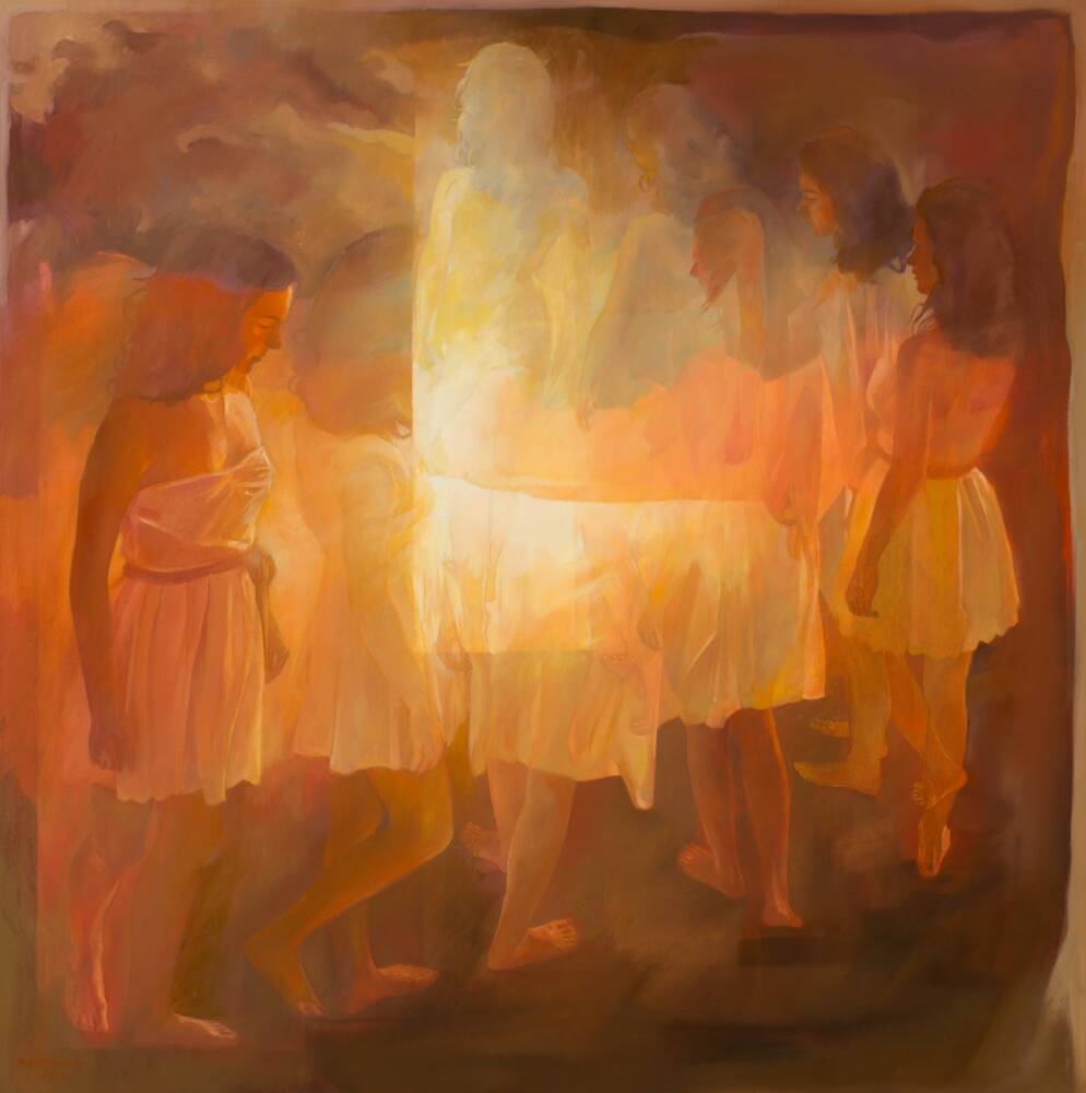 Xantus Géza, Drum, ulei pe pânză, 100 x 100 cm, 2016