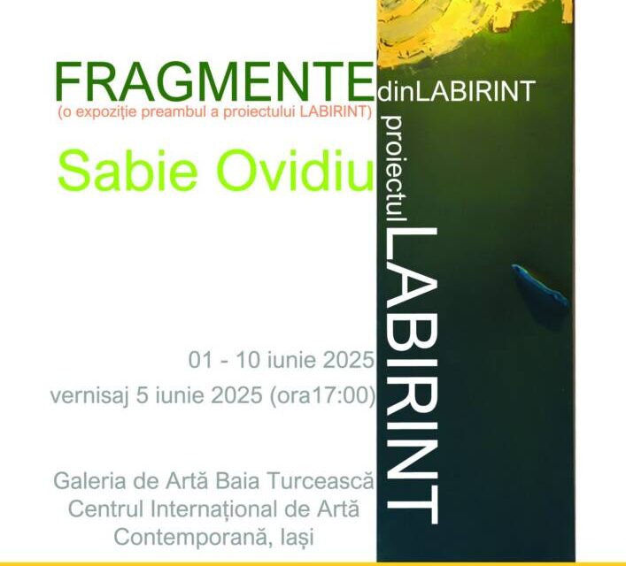 Expoziție Sabie Ovidiu „Fragmente din labirint” @ Centrul Internațional de Artă Contemporană – Baia Turcească din Iași