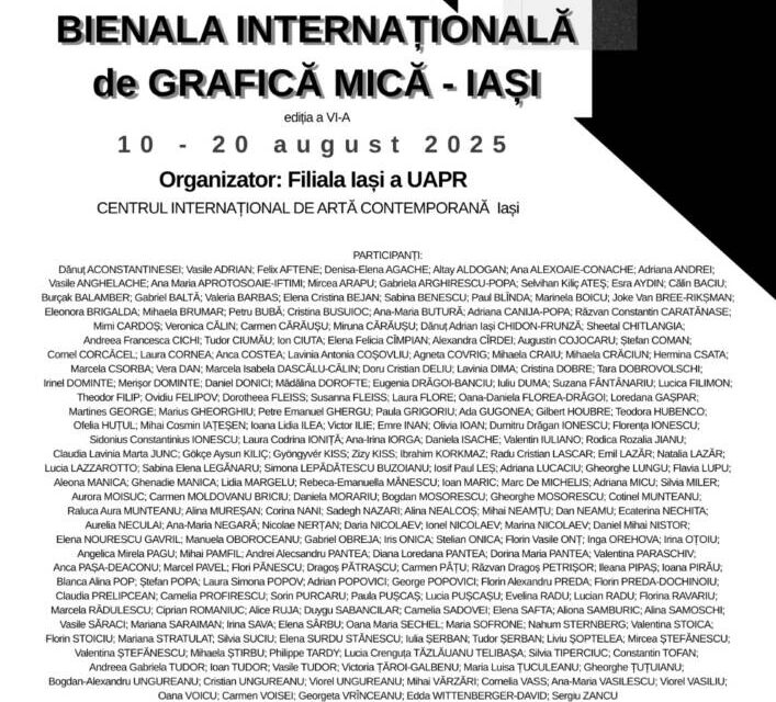 Bienala Internațională de Grafică Mică – Iași, ediția a VI-a @ Centrul Internațional de Artă Contemporană „Baia Turcească”, Iași