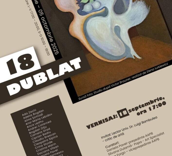 „18 DUBLAT”: Expoziție-eveniment la Galeria Mică AAPB x UNDERCLOUD