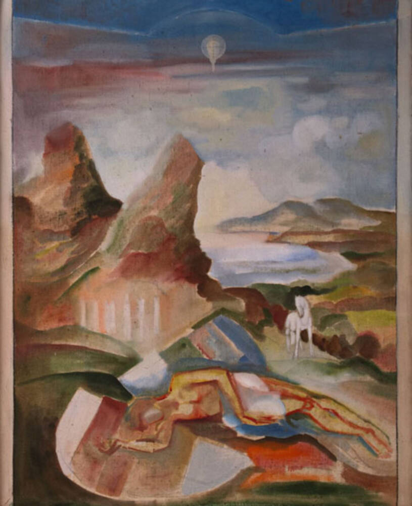 47. Icar si Pegas II, 1986, ulei pe pânză, 85x69 cm