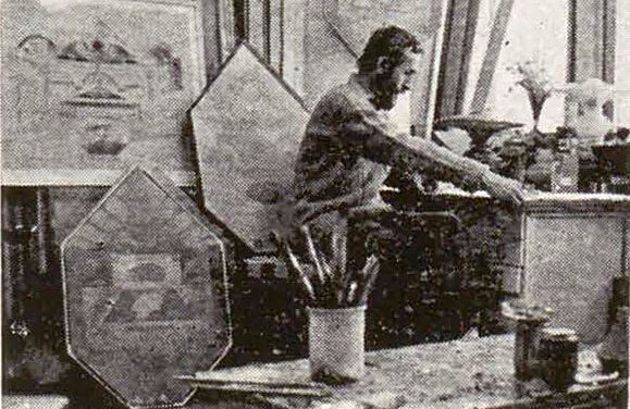 Alexandru Chira în atelier, 1986
