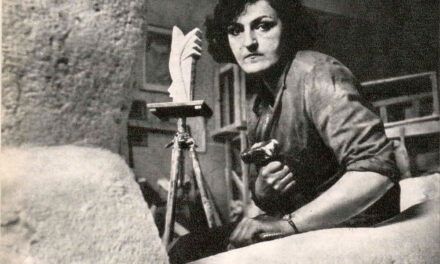 Ana Severineanu în atelier, 1969