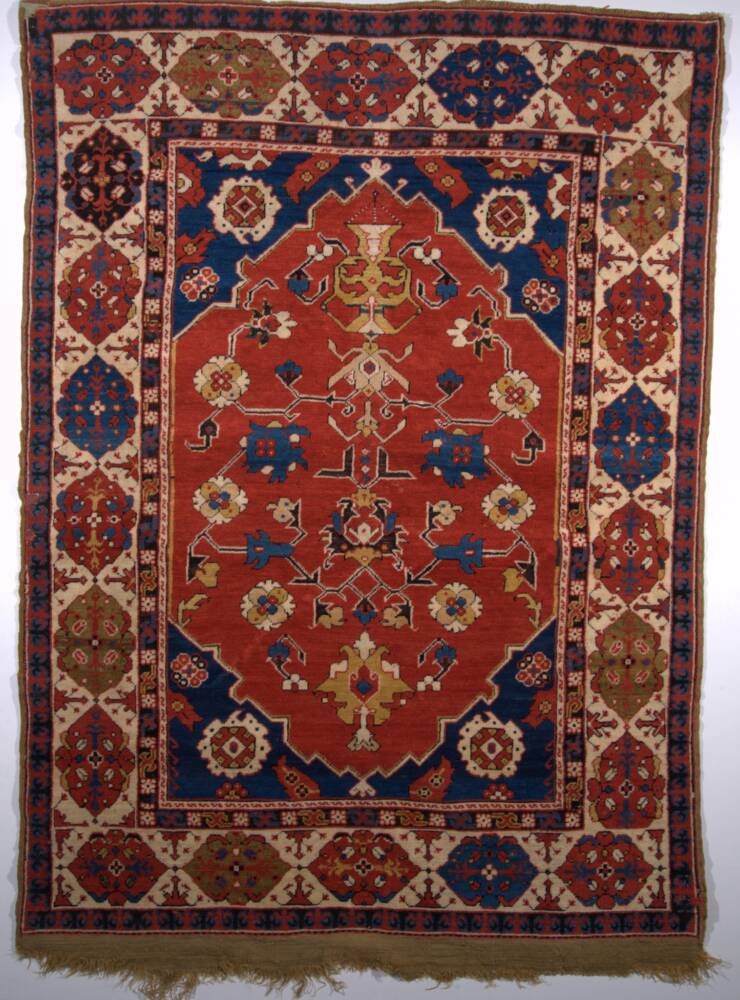 COVOR DE TRANSILVANIA, Sec. XVII, Turcia, vestul Anatoliei,colectia Sectiei de Arta Orientala și Decorativă