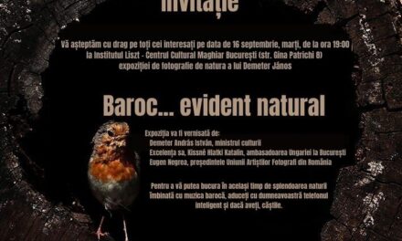 Expoziție de fotografie de natură Demeter János „Baroc… evident natural” @ Institutul Liszt – Centrul Cultural Maghiar din București