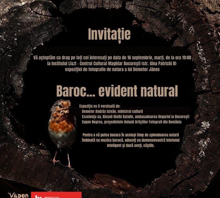Expoziție de fotografie de natură Demeter János „Baroc… evident natural” @ Institutul Liszt – Centrul Cultural Maghiar din București