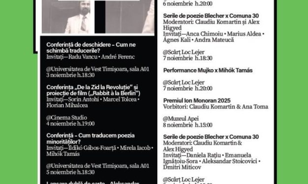 A VII-a ediție a Festivalului Internațional de Poezie Ion Monoran la Timișoara