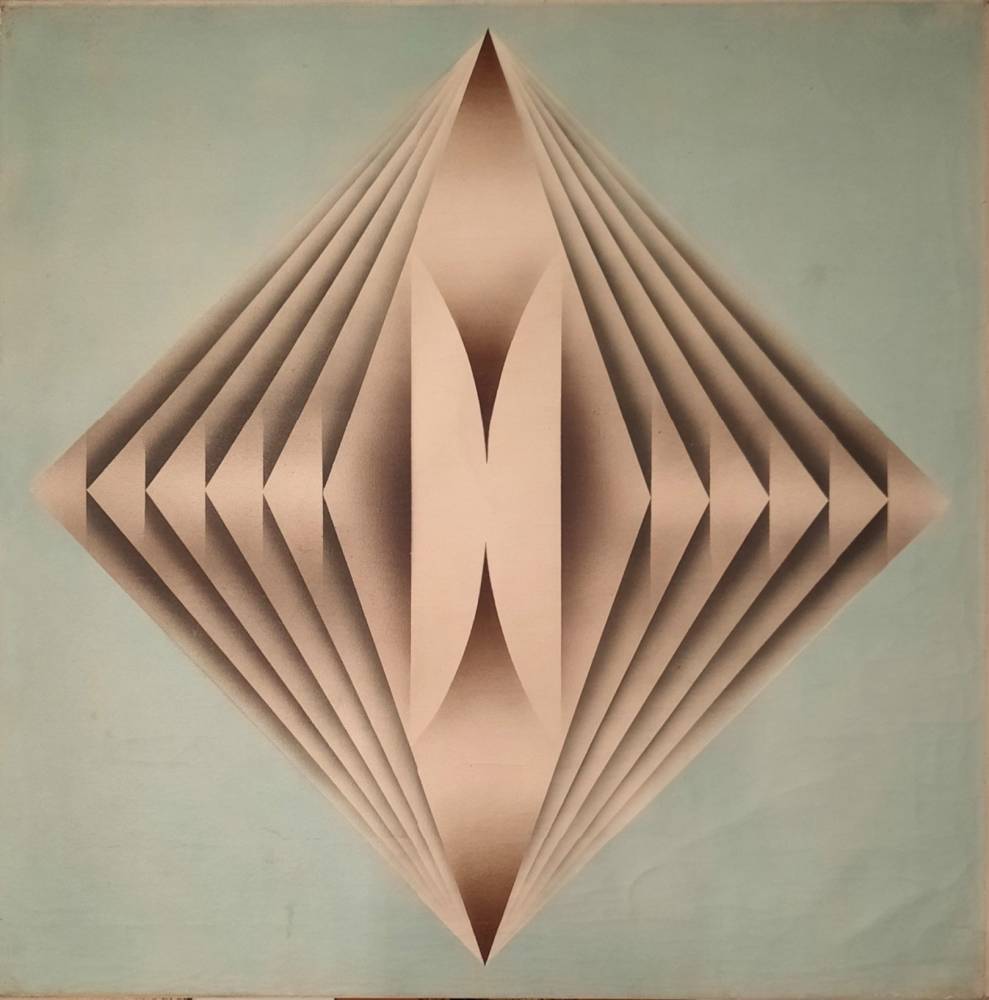 Molnar Zoltan, Crystal I, 80 x 80 cm, synthetic paint on canvas, 1972-73
