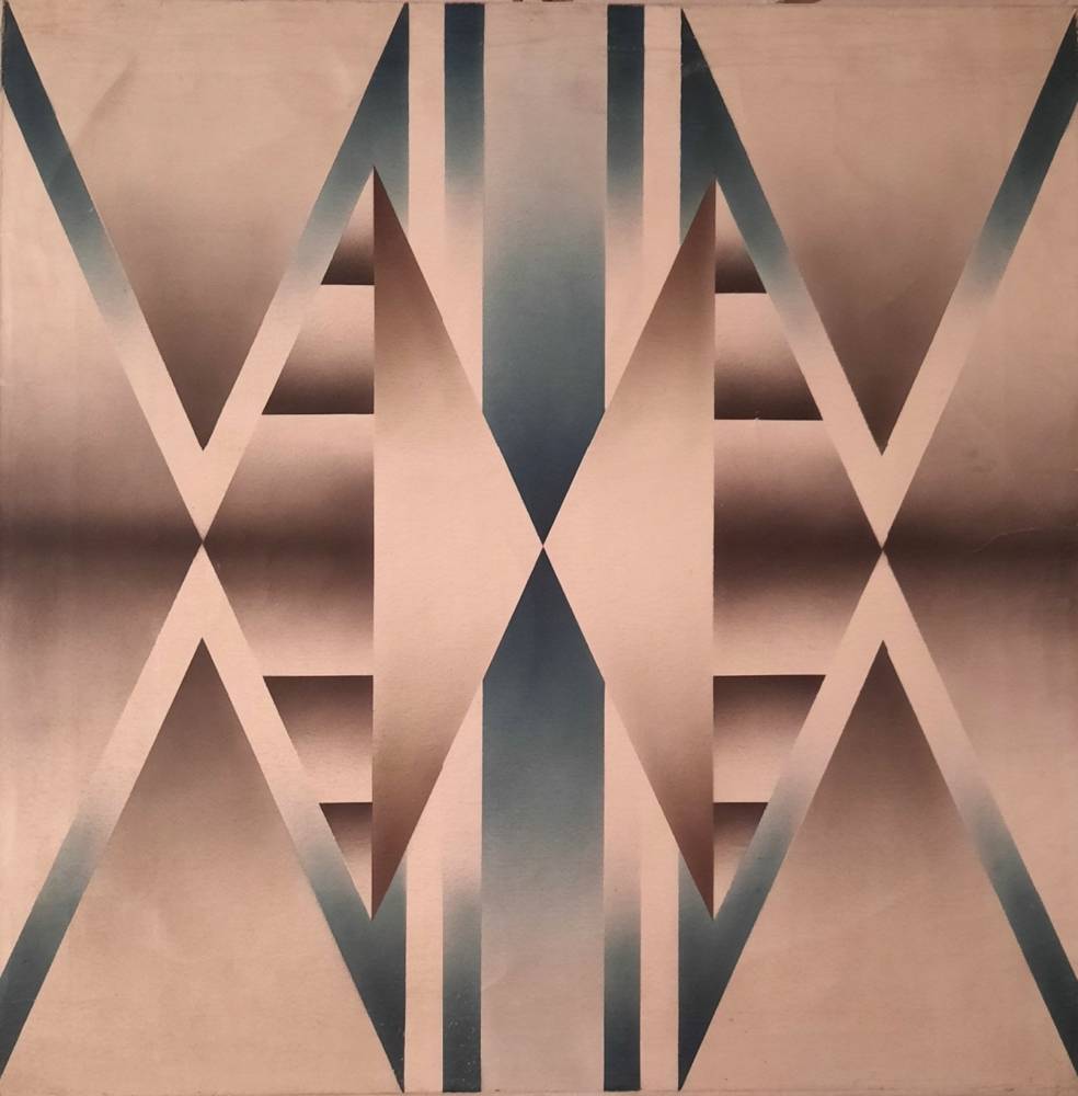 Molnar Zoltan, Crystal II, 80 x 80 cm, synthetic paint on canvas, 1972-73