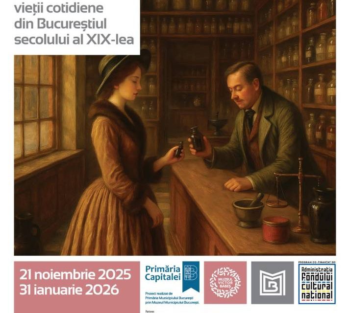 Conferința „Leacuri și remedii din drogherii și farmacii. Arheologia vieții cotidiene din Bucureștiul secolului al XIX-lea” susținută de dr. Raluca Moței @ Muzeul Municipiului București – Palatul Suțu