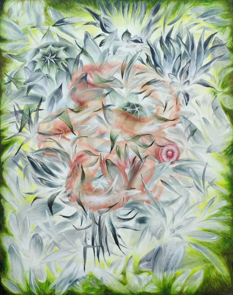 Diana Serghiuță, Almost here, 100 x 80 cm, oil on linen, 2017