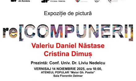 Expoziție Cristina Dimuș și Valeriu-Daniel Năstase „Re (Compuneri)” @ Ateneul Popular Maior Gheorghe Pastia, Focșani