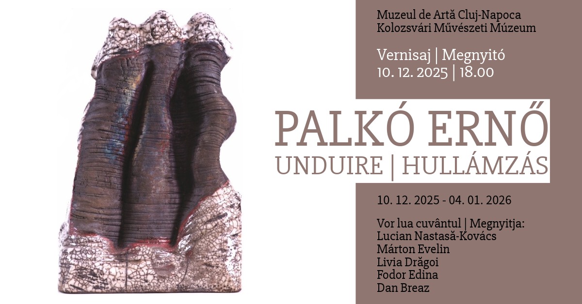 Expoziția artistului Palkó Ernő „Unduire” de la Muzeul de Artă Cluj-Napoca