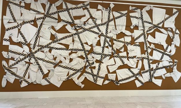 Performance Mircea Cantor în cadrul expoziției „România. Reprezentarea portului popular în artă” @ Muzeul Național de Artă al României 