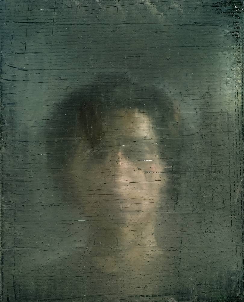 Andrei Gamarț, Mirror for the Self, 2025, oil on canvas, 20 x 25 cm