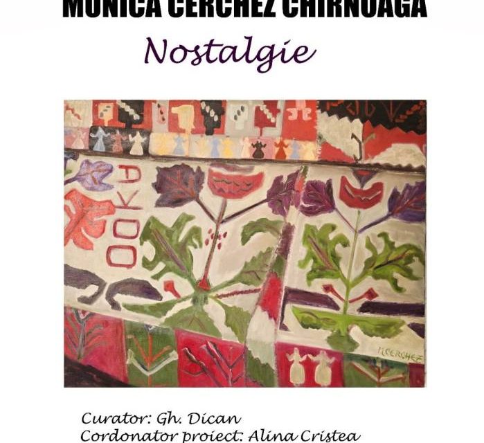Expoziție Monica Cerchez Chirnoagă „Nostalgie” în curtea interioară a Muzeului de Artă „Casa Simian”, Râmnicu Vâlcea