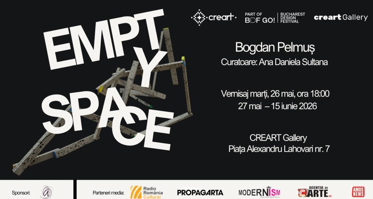 „Empty Space” – solo show Bogdan Pelmuș, la Galeria CREART, București