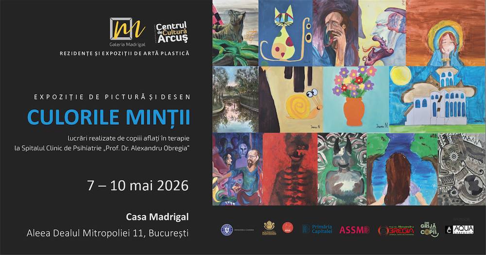 Galeria Madrigal vernisează expoziția „Culorile minții” Lucrări de terapie prin artă realizate de copii și adolescenți