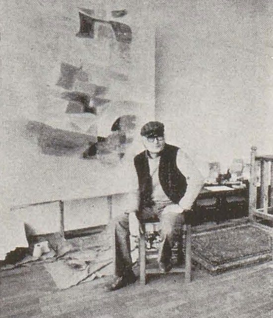 Gheorghe Iacob în atelier, 1986