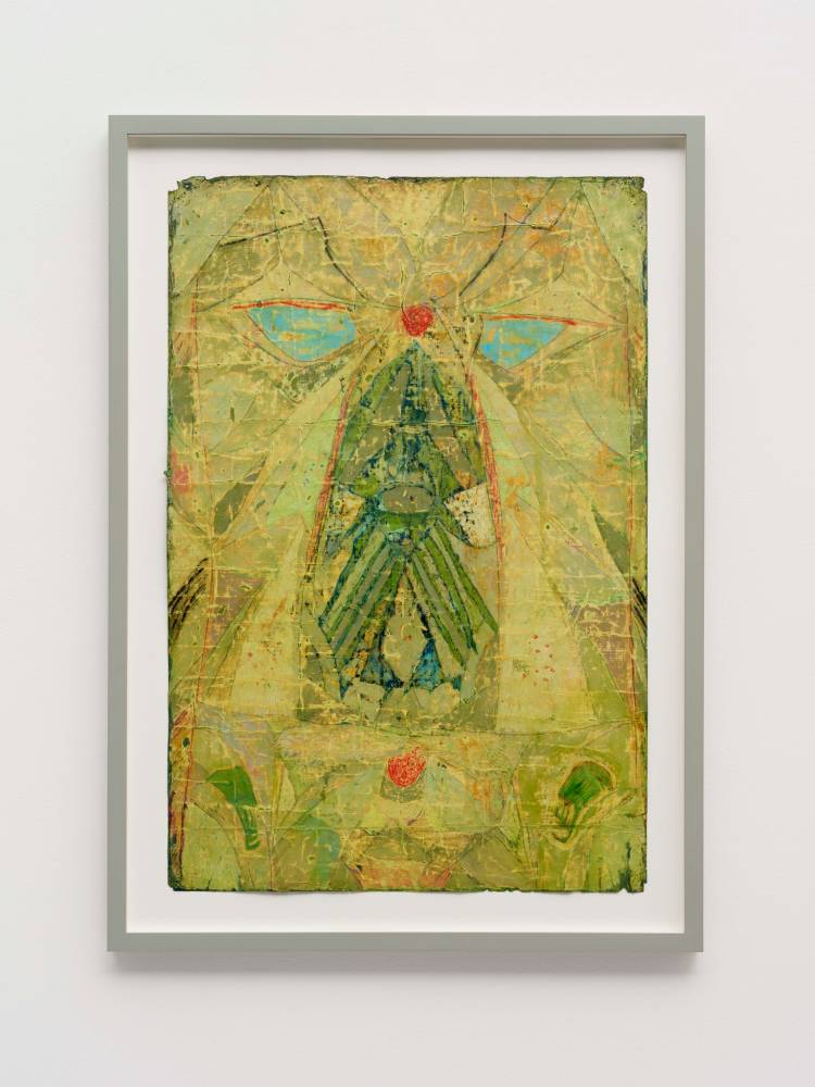 Ross Taylor, The Special Pocket, 2010 - 2020, oil paint and pencil and collage on paper, 77 x 51.5 cm, courtesy of Ivan Gallery